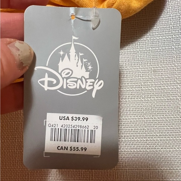 Disney NWT Yellow Mickey Mouse Sporty Graphic Long Sleeve Sweatshirt Size Small - Picture 3 of 9